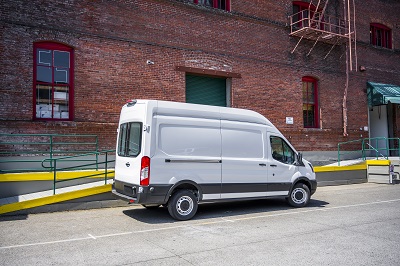 utility van on street